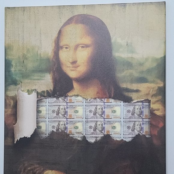 Mona Lisa Money Canvas Art - Picture 1 of 2